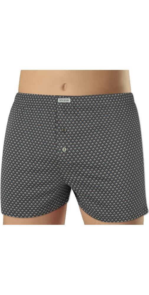 Pánské trenky s elegantním vzorem Andrie PS 5721 grafit