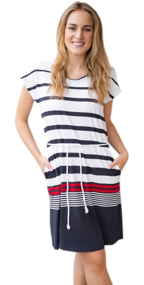 Plážové dámské šaty Triola 65001 navy pruh
