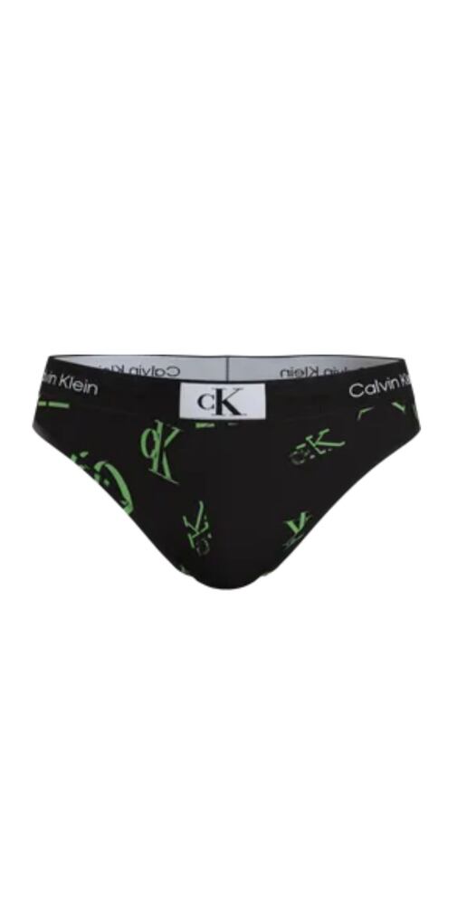 Spodní dámské kalhotky Calvin Klein QF7222E z kolekce 1996  černo-zelené