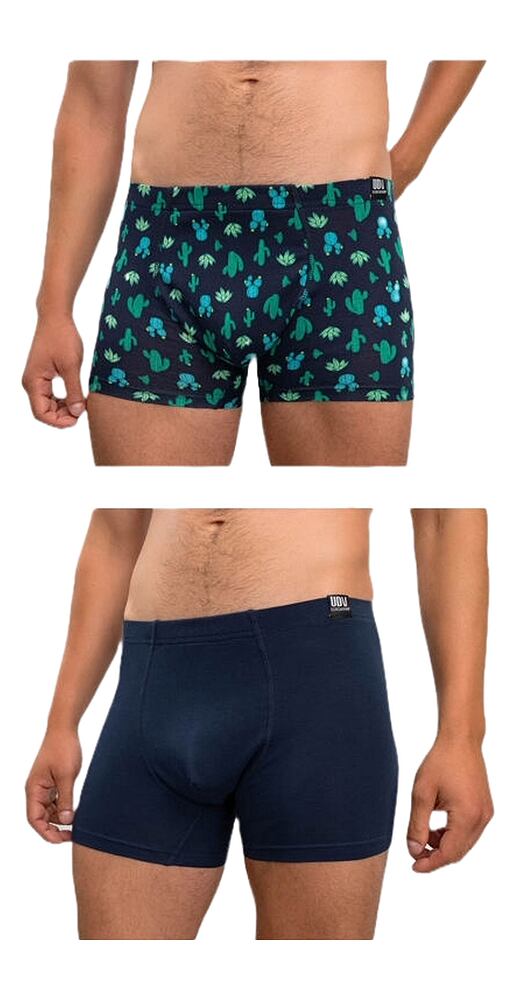 Pohodlné pánské boxerky - set 2 ks Vamp 16864 blue oxford