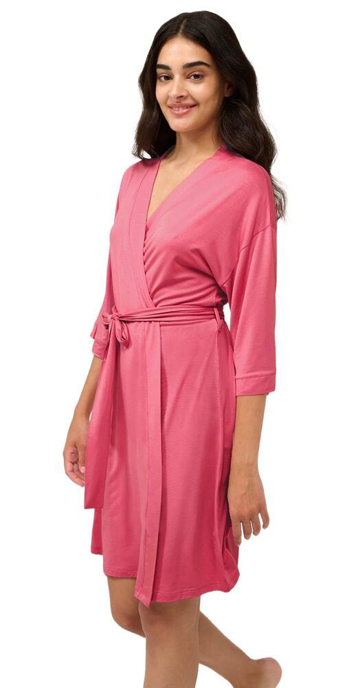 Dámský župan s krátkým rukávem Vamp 22009 rose taupe