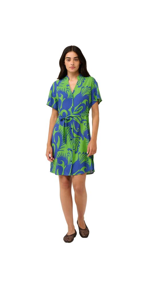 Popelínové letní šaty Vamp s knoflíky 22422 green jolly