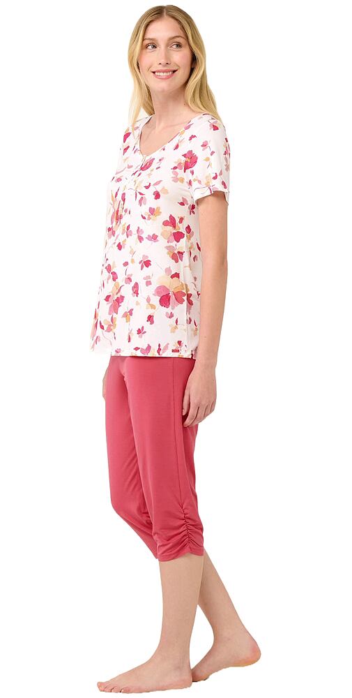 Dokonalé dámské pyžamo Vamp s knoflíkovou légou 22061 rose taupe