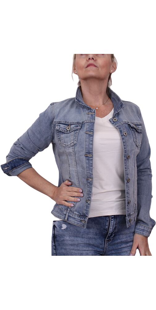 Dámská riflová bundička E106 denim