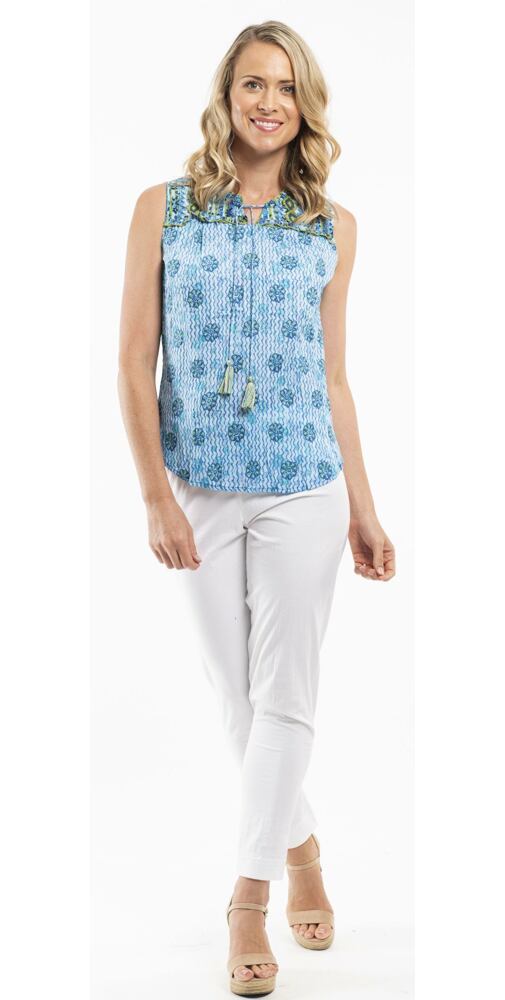 Letní top Orientique Kos 62352 modrý
