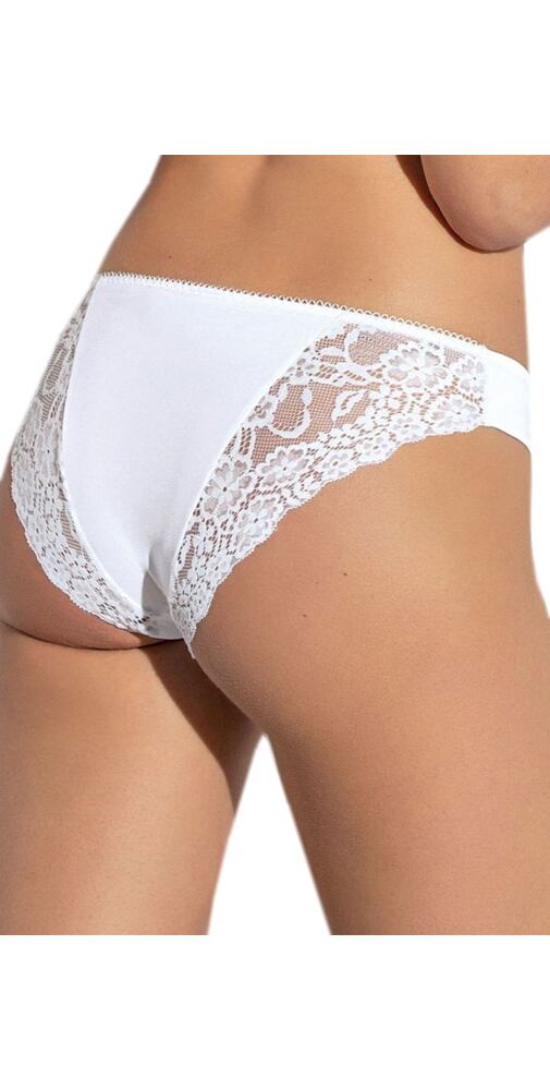 Kalhotky pro ženy s krajkou na zadečku SiéLei 2685 bílé