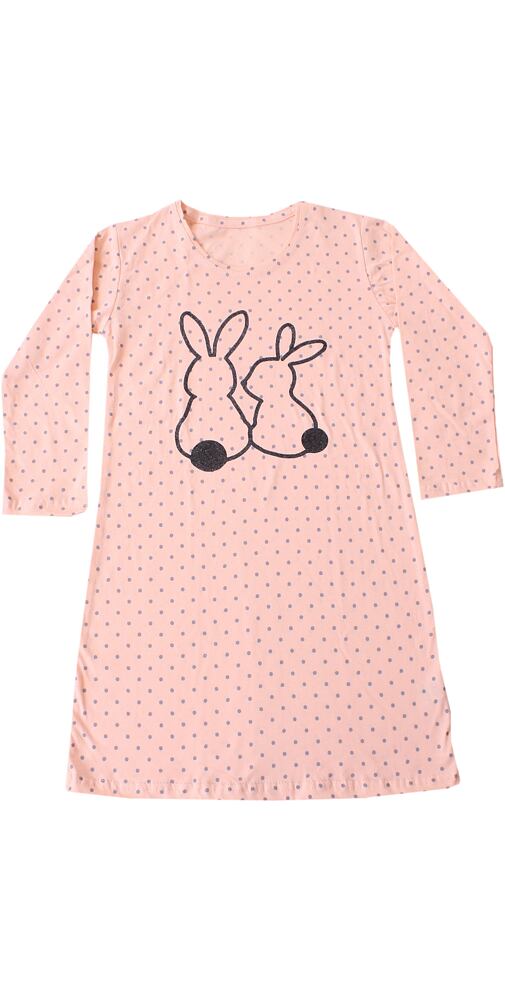Dívčí košilka na spaní Cornette Rabbits meruňková