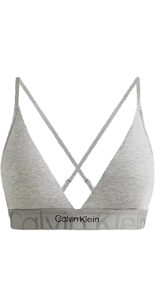 Calvin Klein Bralette Embossed Icon QF6990E šedý melír