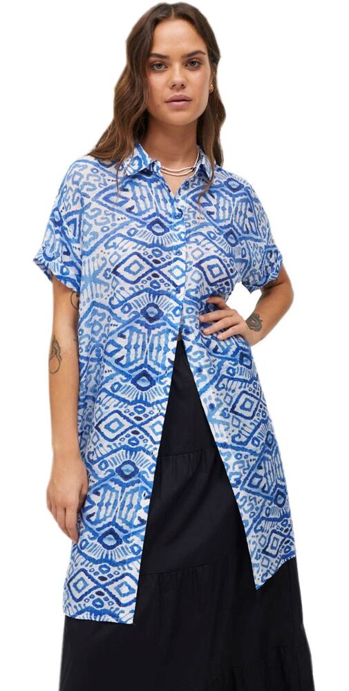Trendy lehoučká košile pro ženy Surkana 523Oaka126 modrobílá