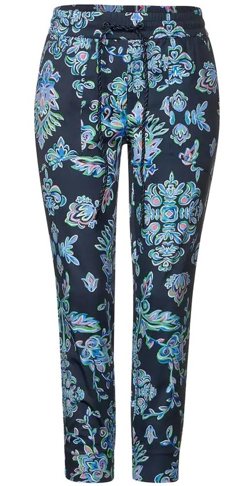Letní kalhoty pro ženy Cecil 376603 navy vzor