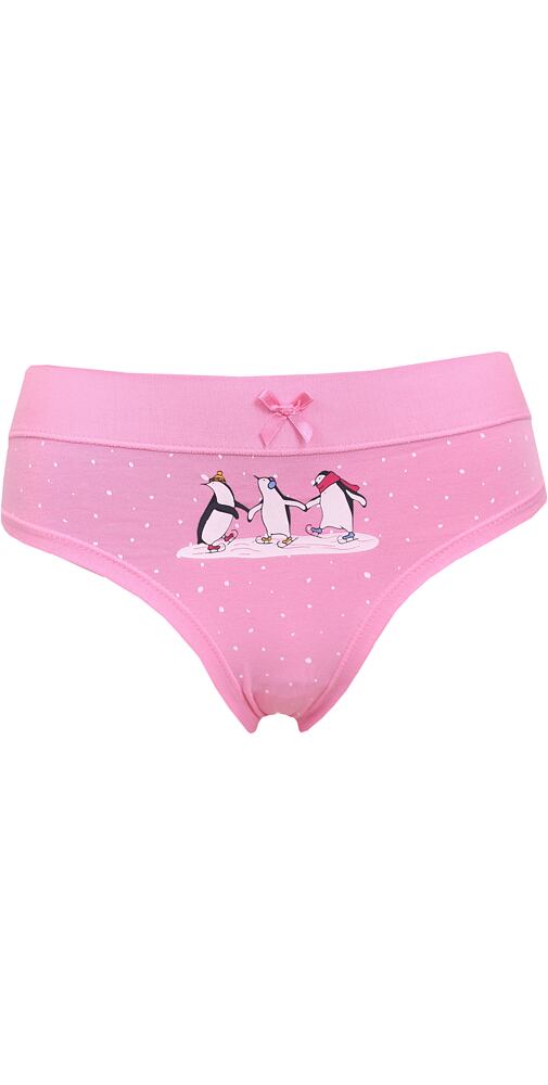Dámské kalhotky s tučňáky Andrie PS 2947 pink