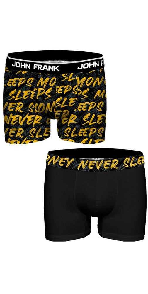 Pánské boxerky John Frank JF2BHYPE08- Money duo pack