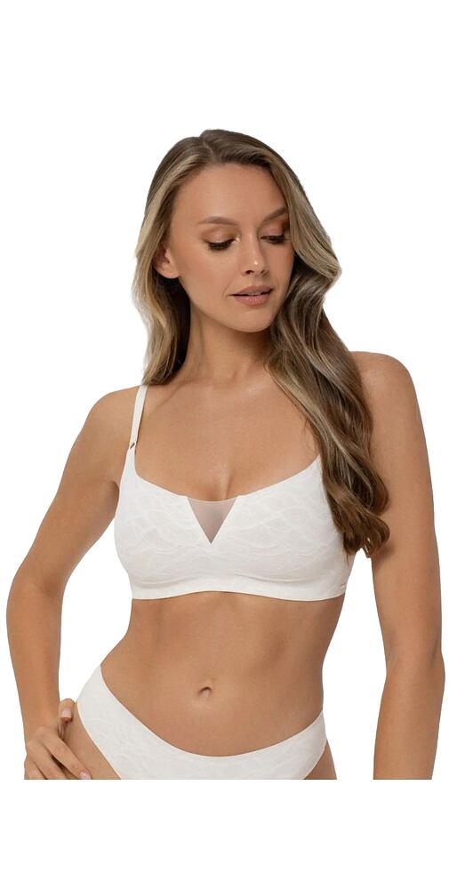 Dámská braletka bez kostice Lacy Skin Marc&André S25-1064 cream