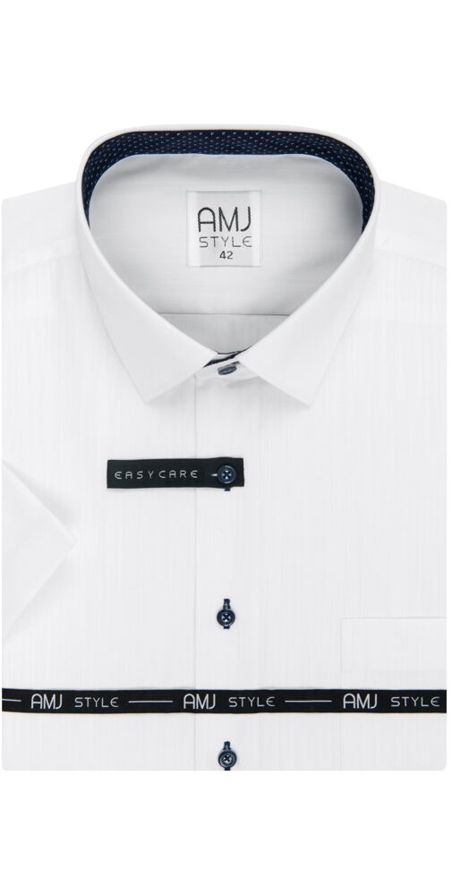 Klasická pánská bílá košile s moderní rozhalenkou