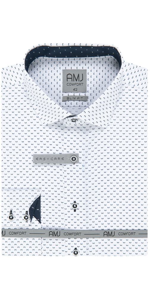 Pánská košile AMJ Comfort bílomodrá