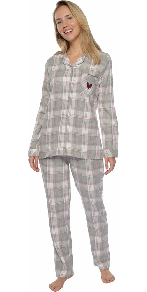 Dámské pyžamo Muydemi 210500 šedá kostka