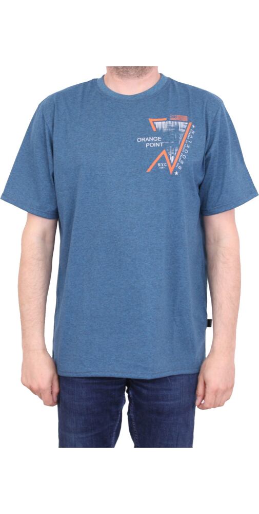 Pánské tričko s krátkým rukávem Orange Point 5188 jeans melír