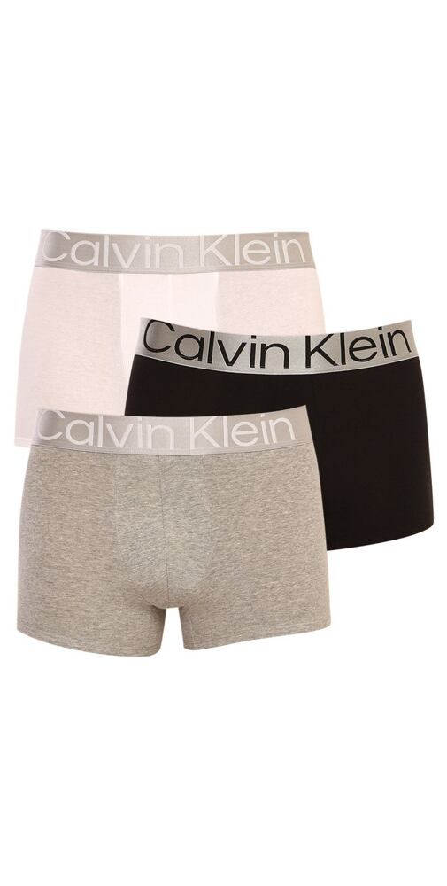 Boxerky Calvin Klein 3 pack Reconsidered Steel NB3130A MPI
