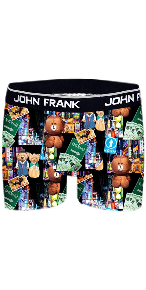 Boxerky pro muže s barevným potiskem John Frank 331 multicolor