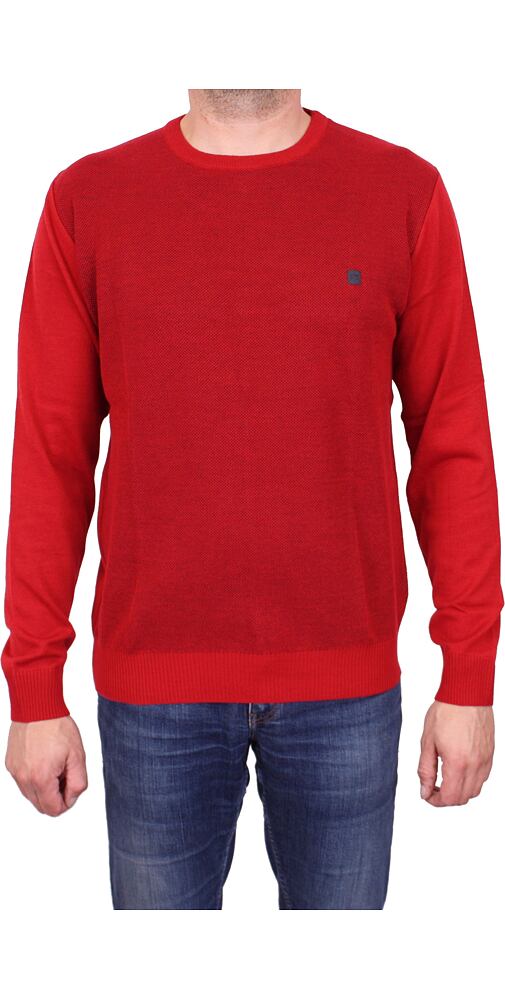 Pánský svetr s kulatým výstřihem  Jordi 800 červená