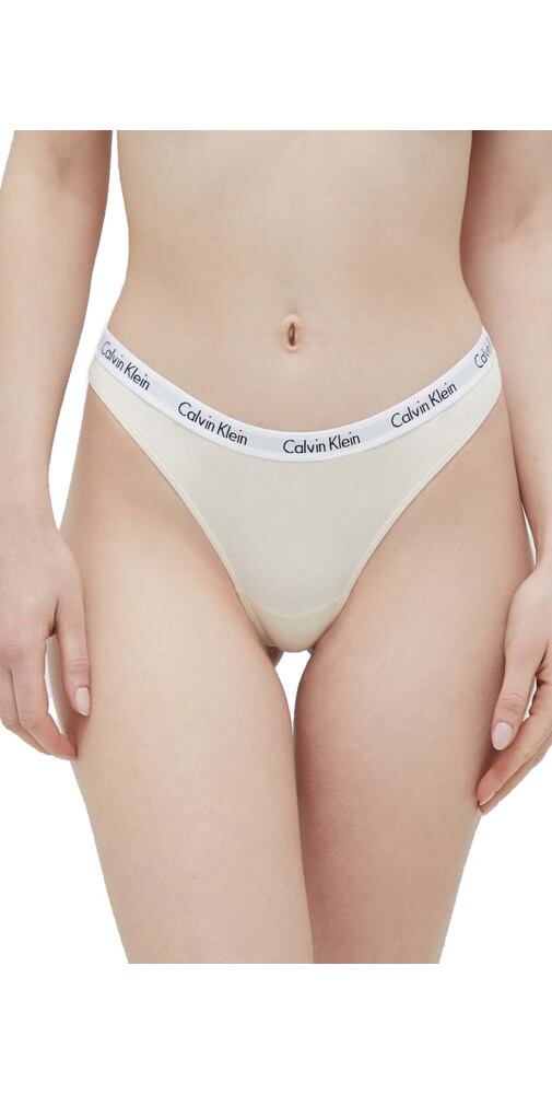 Tanga Calvin Klein QD3587E smetanové