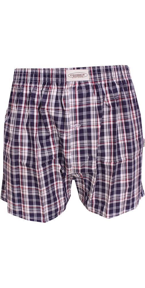 Moderní plátýnkové trenýrky Climber 3100C15 navy-red kostka