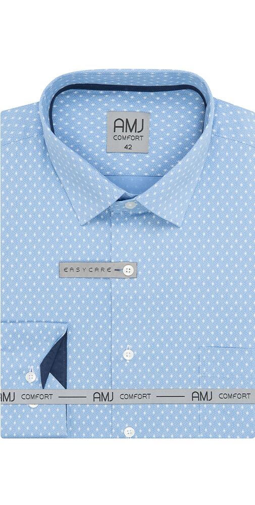 Elegantní společenská košile AMJ Comfort VDBR 1318 sv.modrá
