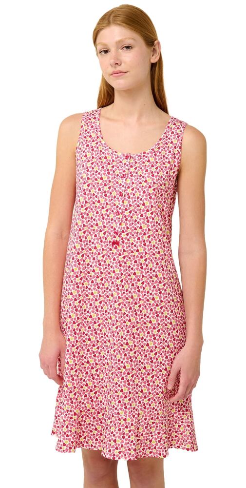 Bavlněná letní noční košile s knoflíkovou légou Vamp 22280 pink blossom