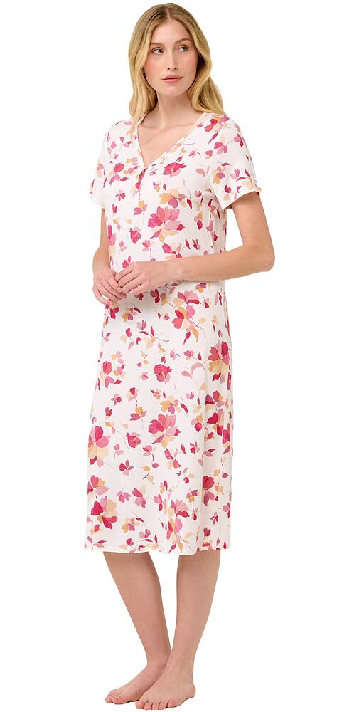 Letní noční košile Vamp s potiskem 22063 rose taupe