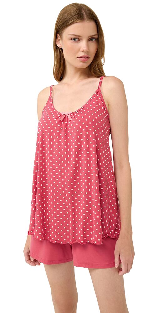 Dámské puntíkované pyžamo Vamp 22076 rose taupe