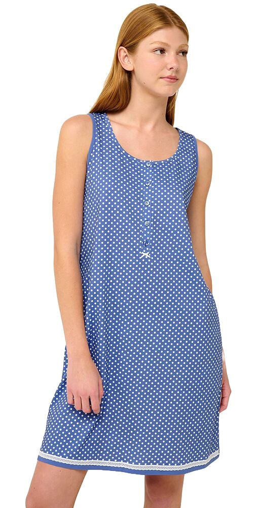 Dámská noční košile Vamp bez rukávů 22213 blue iris