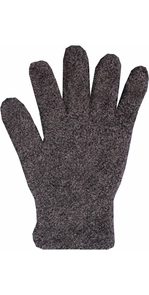 Černé chlupaté rukavice