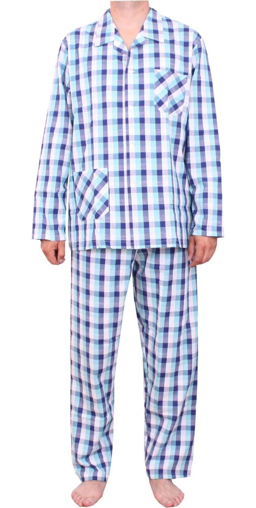 Popelínové propínací pyžamo