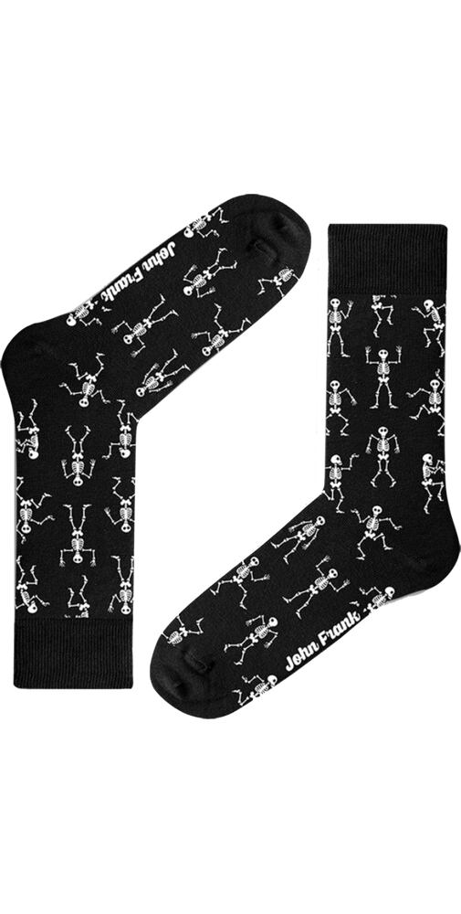 Černé ponožky John Frank s obrázky