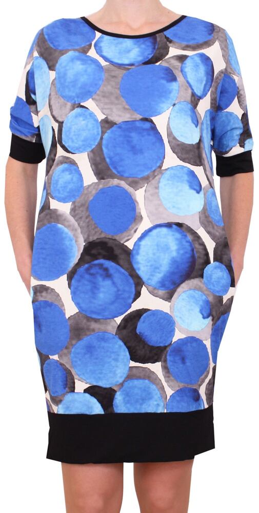 Volnočasové šaty Fashion Mam 387 modrá kola