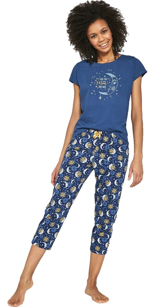 Dámské pyžamo Cornette Moon 2 tm.modré