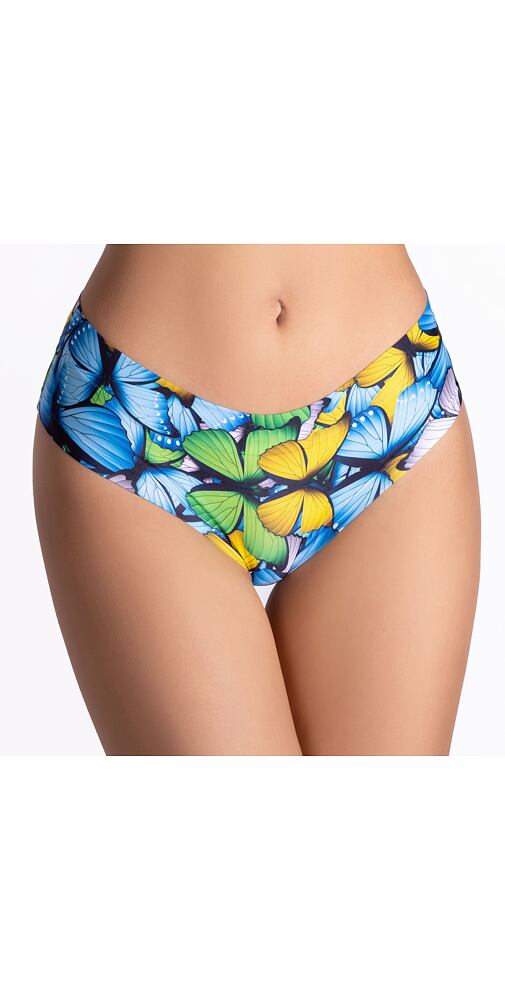 Bezešvé dámské kalhotky s obrázky Meméme yellow spring butterfly