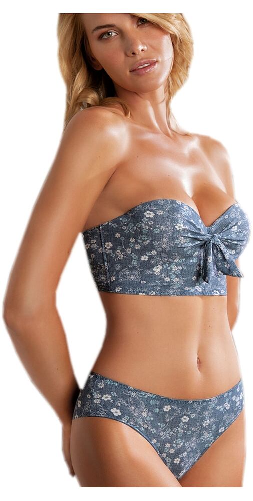 Dámská korzetová push-up podprsenka Leilieve M3607 jeans