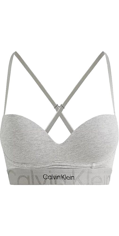 Calvin Klein Bralette Embossed Icon QF6991E šedý melír