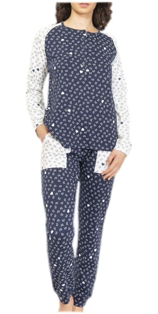 Dlouhé pyžamo pro ženy SiéLei LB15 navy