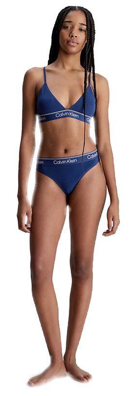 Dámská tanga Calvin Klein Athletic QF7188E modrá