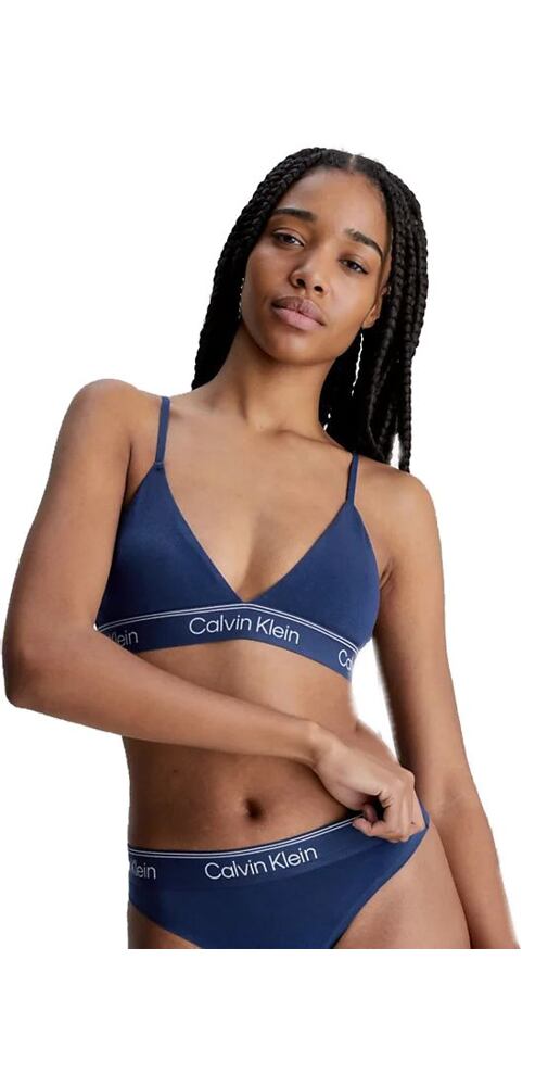 Calvin Klein bezkosticová podprsenka QF7186E blue depths