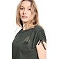 Dámské tričko Cecil s dekorativními rameny 321534 tm.olivová