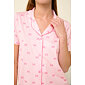 Bavlněná letní noční košile s knoflíky Vamp 22262 pink sea