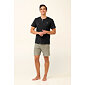 Bavlněné pánské pyžamo Vamp s krátkými rukávy 22611 dark gray