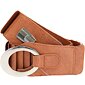 Dámský elastický široký pásek LD-6149 camel