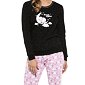 Bavlněné pyžamo na spaní pro ženy Cornette Sheep černo-pink