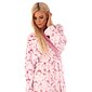 Dámský župan z flanel fleece Vestis Flora šál dustyrose vzor