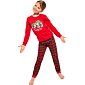 Dívčí pyžamo Cornette Kids Family time červené