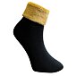 Ponožky s ovčí vlnou Matex 838 Helena Merino černo-okr